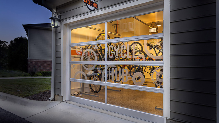 Cycle Hub with Indoor Storage and Repair Station