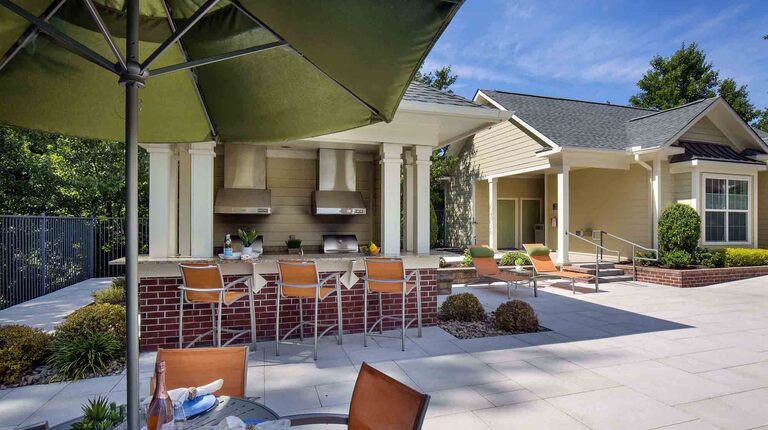 Poolside Chef's Kitchen and Entertainment Space